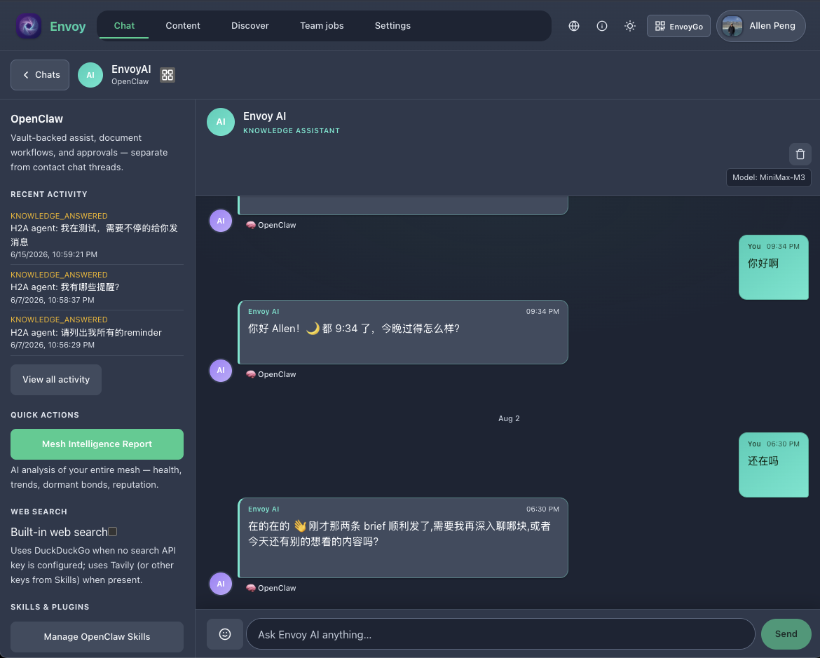 EnvoyAI built-in agent