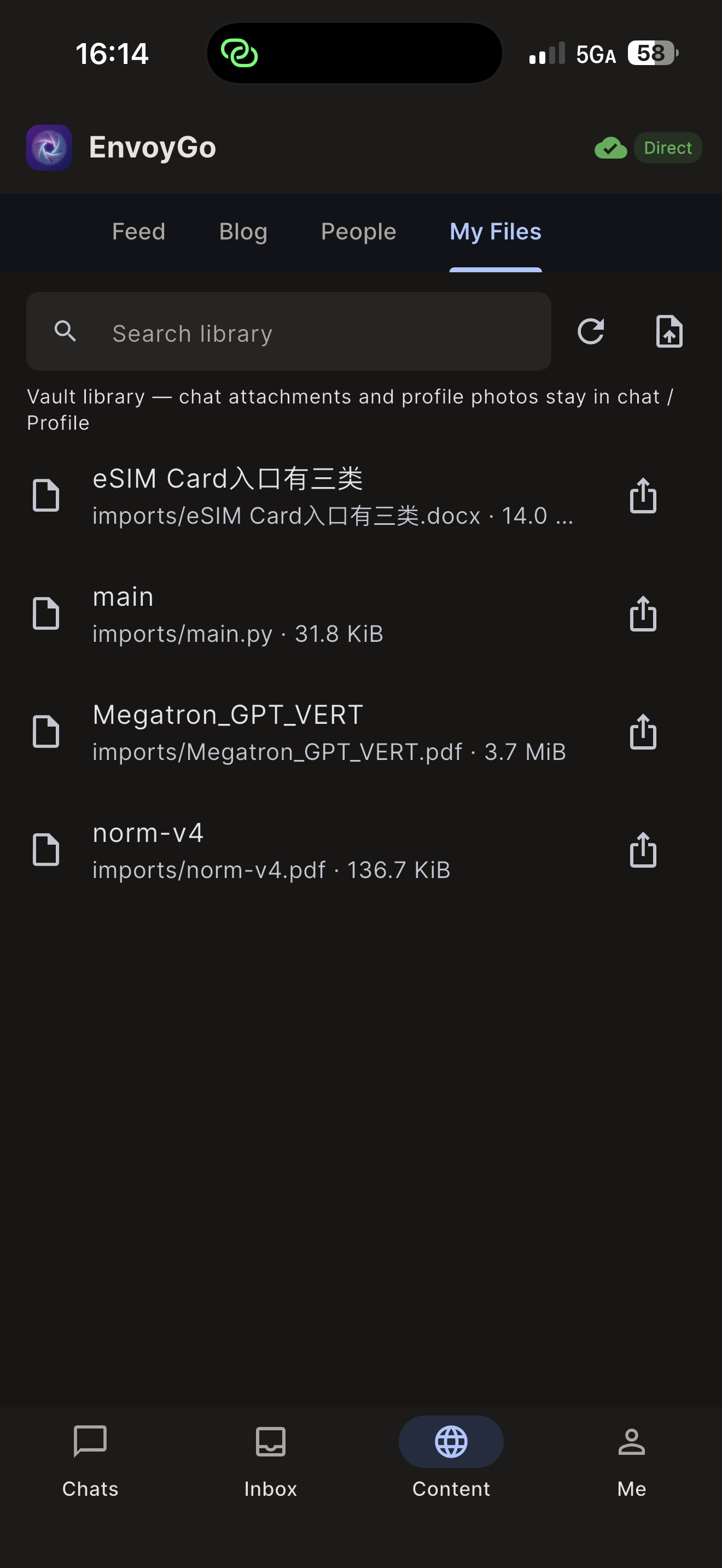 EnvoyGo my files