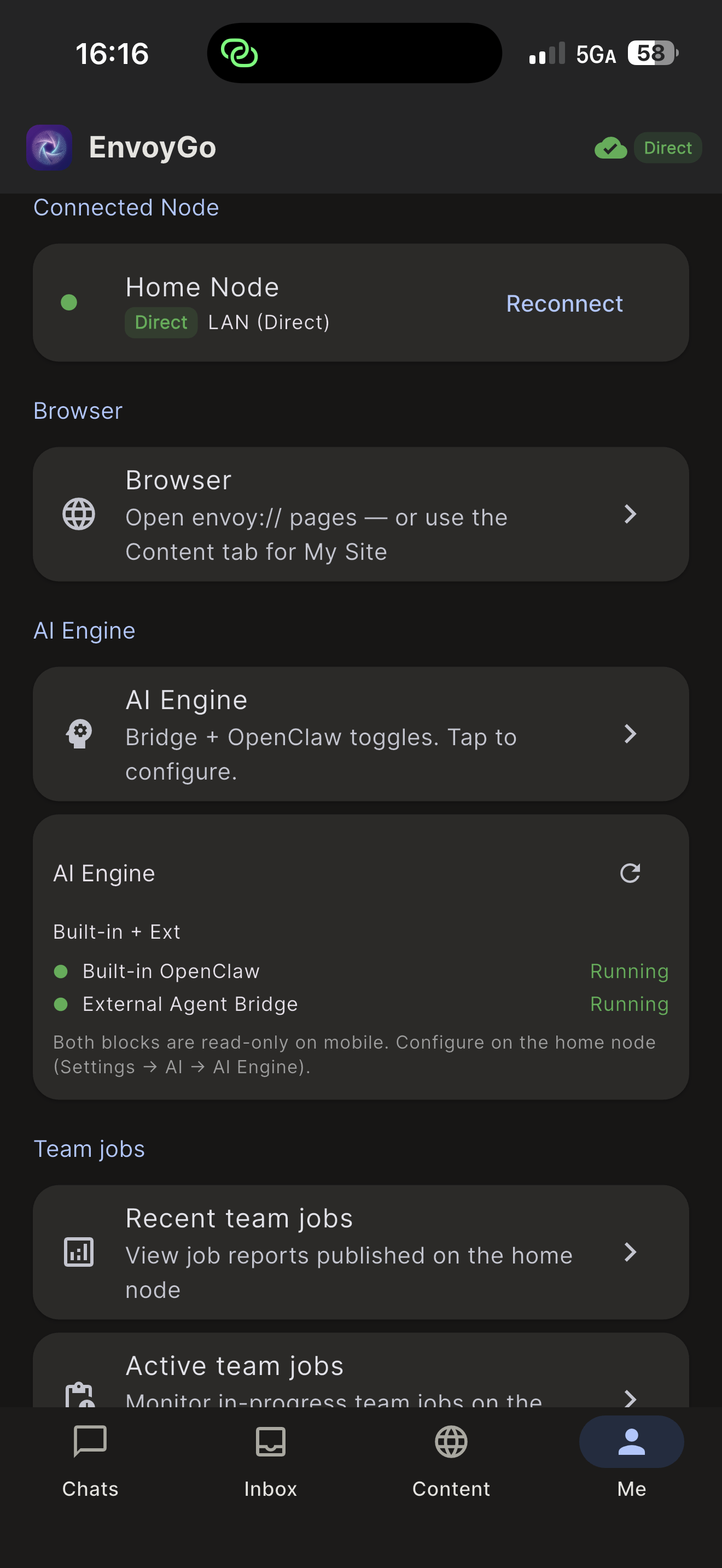 EnvoyGo settings